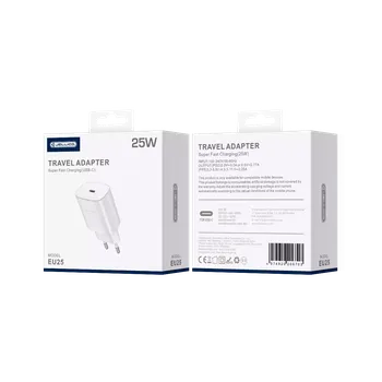 Jellico síťová nabíječka EU25 PD USB-C – Rychlá a spolehlivá s výkonem 25W