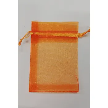 Dárková taška Organzový sáček - 9 x 7 cm - oranžový