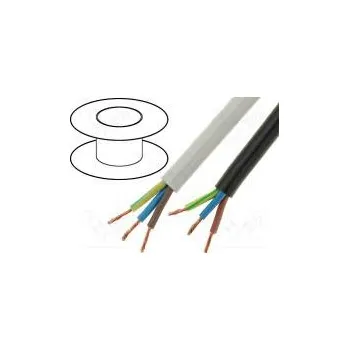 elektrický kabel Vodič OWY kulatý lanko Cu 2x2,5mm2 PVC bílá 300/500V Třída 5