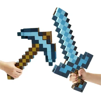 Dětská zbraň Mattel Minecraft FCW14 meč a krumpáč 2v1