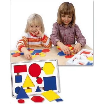 Dřevěná hračka Geometrické tvary 60 ks