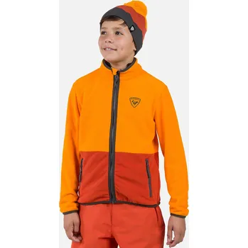 Chlapecká mikina Dětská Fleecová mikina ROSSIGNOL JR STRAWPILE FLEECE FZ RLNYL03_41Q – Oranžová 16