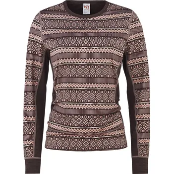 Dámské tričko Dámské Termo tričko KARI TRAA LUNE LS 622924 RSYRUP – Hnědá XS