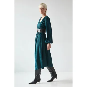 Dámské šaty Šaty Medicine zelená barva, midi RW25-SUDA05 79X, vel. S