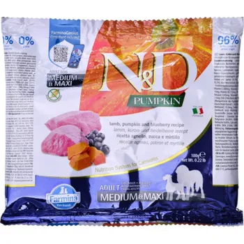 Krmivo pro psa FARMINA Pumpkin N&D Lamb&Blueberry Adult Medium & Maxi - suché krmivo pro psy - 100g