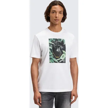 Pánské tričko BOSS Orange Te_Animali 50546362 bílé Velikost: M