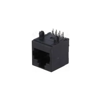 Elektrická zásuvka Zásuvka RJ45 PIN 8 Kat 5 Uspořádání výv 8p8c THT úhlový