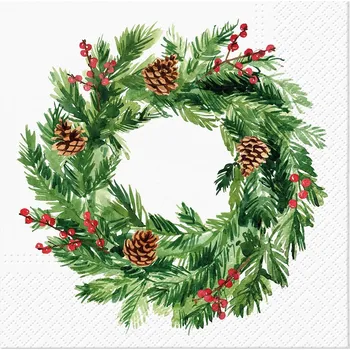 Papírový ubrousek PAW2 ubrousky Pine Cones Circle 33 x 33 cm 20 ks