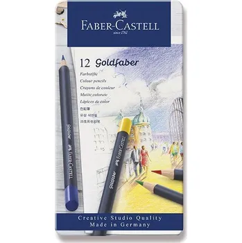 Pastelka Faber - Castell Pastelky Goldfaber - plechová krabička 12 ks