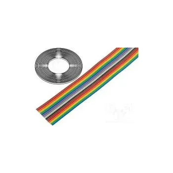 elektrický kabel Vodič plochý kabel 1,27mm licna Cu 16x26AWG PVC 49V 30,5m