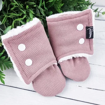 Capáčky Kulišárny Capáčky barefoot s beránkem wafle PURPLE White VELIKOST: 6 délka stélky: 16cm