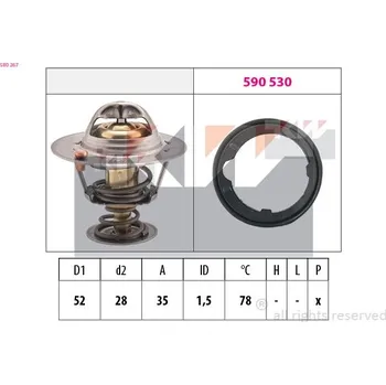 Těsnění motoru Termostat, chladivo KW 580 267