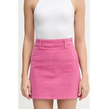 Dámská sukně Manšestrová sukně United Colors of Benetton růžová barva, mini, 41ULD005B 42C, vel. 36