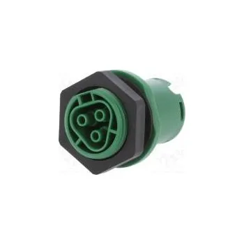 Elektrická zásuvka Zásuvka Konektor kulatý zásuvka PIN 3 stříbřený 20A 250V