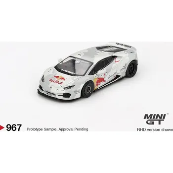 autíčko Lamborghini HURACAN LB Works Ver.2 MAD Mike Nimbul 2024 - stříbrná - 1:64 - Mini GT - blistr