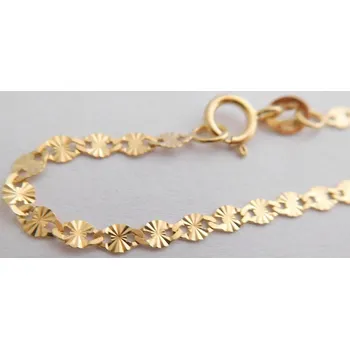 Řetízek Klenoty Budín Dámský gravírovaný ozdobný zlatý řetízek 50cm 585/1,94gr H6297 (Klenoty Budín Dámský gravírovaný ozdobný zlatý řetízek 50cm 585/1,94gr H6297)