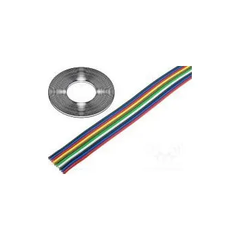elektrický kabel Vodič plochý kabel licna Cu 10x0,5mm2 PVC 500V 50m