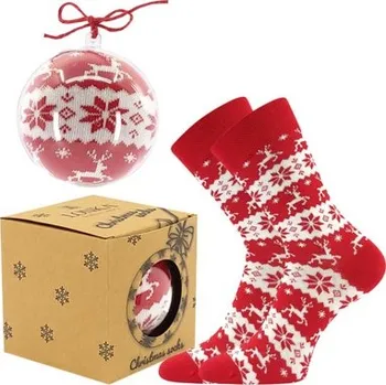 Lonka Ponožky vánoční Elfi červená Barva: červená, Velikost: 33-38