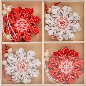 Dřevěná ozdoba 12 ks Craft 01