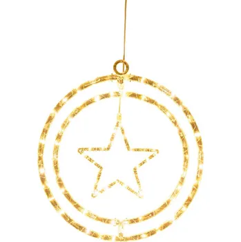 Vánoční dekorace Vánoční dekorace HVĚZDA 80 LED, 32,5cm, 3xAA