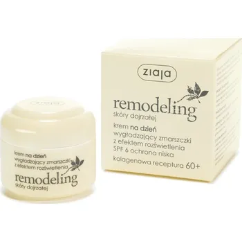 Pleťový krém Ziaja, Remodelační denní krém na vyhlazení vrásek s rozjasňujícím účinkem SPF6 50ml