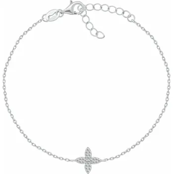 Náramek Brilio Silver Půvabný stříbrný náramek Květ se zirkony BRC177W + 2 měsíce na vrácení zboží