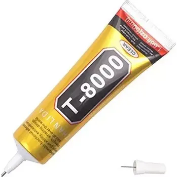 Průmyslové lepidlo Montážní lepidlo T8000 50ml - čiré těsnící lepidlo vhodné pro LCD, dotyků a těl MT