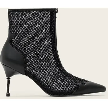 Dámské kozačky Nízké kozačky AllSaints Natasha Mesh Boot dámské, černá barva, na podpatku, W076FD 99X, EUR 36