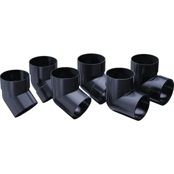 okap Koleno jednohrdlové pro okapový svod PROAQUA 90 mm 67° plastové RAL 7016 antracit