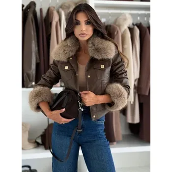 Fame icon Dámská přechodová bunda s kožešinou 25112 Rozměr: L - 40