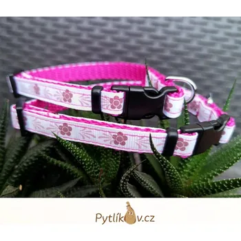 Obojek pro psa Obojek pro psy Starorůžová S - 21cm-29cm/10mm nylon Smarti fashion (Obojek pro psy - Starorůžová S - 21cm-29cm/10mm Smarti fashion)