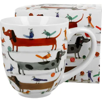 DUO Porcelánový hrnek 1 l Jezevčíci