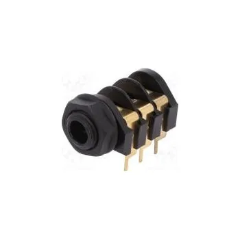 Elektrická zásuvka Zásuvka Jack 6,35mm zásuvka stereo s trojitým vypínačem THT