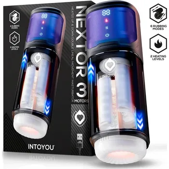 INTOYOU Intyou Nextor Automatický masturbátor s funkcí tření a ohřívání Černý