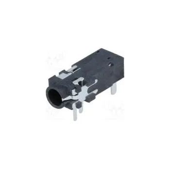 Elektrická zásuvka Zásuvka Jack 3,5mm zásuvka se dvěma vypínači póly 4 THT