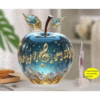 2D stojánek s motivem hudební jablko