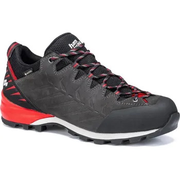 Pánská sportovní obuv horolezecké boty pánské HANWAG Makra Pro Low Bunion GTX Asphalt/Red - 44,5