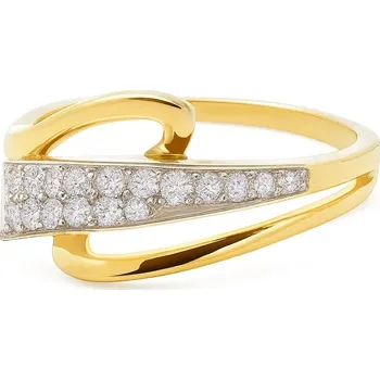 Prsten Zlatý 585/1000 prsten s kameny NF39