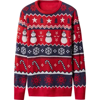 Pánský svetr esmara Men Pánský vánoční svetr s LED efektem a hudbou (červená, XL (56/58))