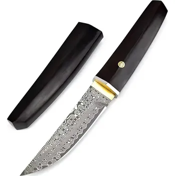 Kuchyňský nůž Damaškový outdoorový nôž OD-31700 - Čierna