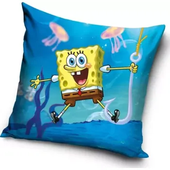 Dekorativní polštářek Carbotex Dekorační polštář Sponge Bob Na háčku 40x40cm