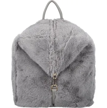 Módní dámský plyšový batůžek Lygie, šedý