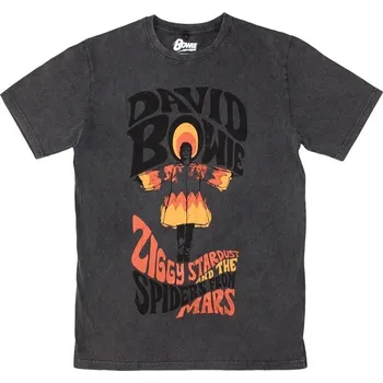 David Bowie Tričko Ziggy Stardust Unisex Charcoal Grey S
