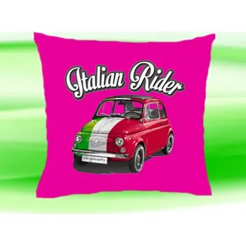 Dekorativní polštářek Polštářek FIAT 500 růžový (polštář FIAT 35x35 cm)