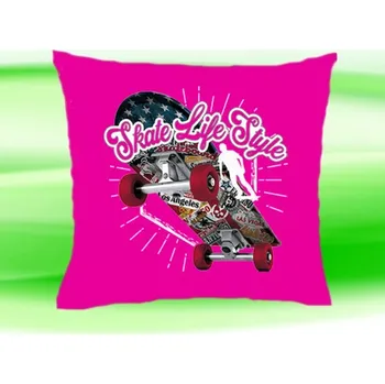 Dekorativní polštářek Polštářek skateboard životní styl růžový (polštář 35x35 cm )