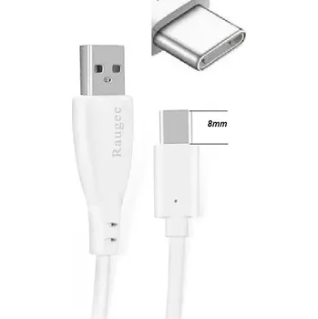 Datový kabel Datový kabel USB A na USB C, délka 1m, barva bílá (8mm konektor)
