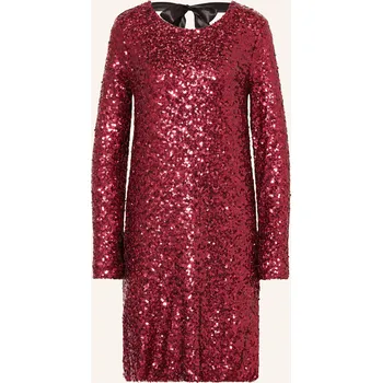 Dámské šaty Miss Goodlife Dámské Šaty S Flitry, tmavě červená / černá, 42