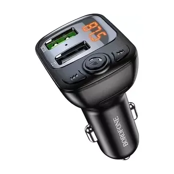 Transmiter FM Bluetooth Borofone BC41 Eminency MP3, Bluetooth, 2x USB, 18W, barva černá