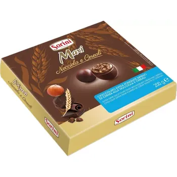 Čokoláda Sorini Hořké pralinky Maxi Nocciola 200g (Sorini Hořké pralinky Maxi Nocciola 200g)