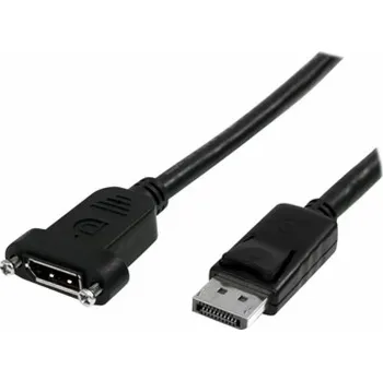 Video kabel StarTech.com 3 ft / 91 cm 20 pin DP DisplayPort Extension Panel Mount Cable - DisplayPort to DisplayPort - Male to Female (DPPNLFM3PW) - Kabel DisplayPort - DisplayPort (M) do DisplayPort (F) - 91 cm